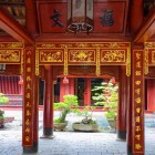 The Red Temple of Literature in Hanoi, with its harmonious pavilions and courtyards, represents one of the oldest cultural symbols of Vietnam.
