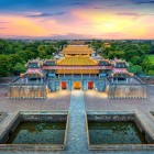 In Hué, the Meridian Gate dominates the Forbidden Citadel with imperial architecture, majestic courtyards, and views that tell the history of the Nguyen dynasty.