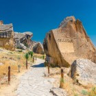 The Gobustan National Park reserve offers unique rocky landscapes and natural trails, blending millennia-old history with fascinating prehistoric heritage in Azerbaijan.