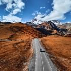 Scenic road to majestic Mount Kazbek, the third highest peak in Georgia in the Greater Caucasus. Arrival in Stepantsminda and at the stunning Gergeti Church amid breathtaking landscapes.