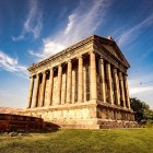 Garni Temple in Armenia, a Greco-Roman masterpiece set among mountains and clear skies: one of the most iconic and scenic historical sites in the Caucasus.
