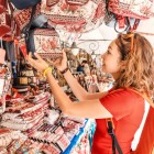 Yerevan Vernissage Market with handmade bags and souvenirs, vibrant colors and local traditions, one of the most authentic and characteristic spots in the city.