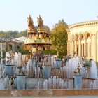 The Colchis Fountain, a symbol of Kutaisi, dominates David Agmashenebeli Square. Built in 2011 by Davit Gogichaishvili, it is one of Georgia’s most iconic fountains.