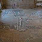 Spectacular mosaic of the ancient Greco-Roman baths of Garni in Armenia, with refined decorative motifs reflecting the elegance of classical art.