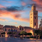 The Koutoubia Mosque in Marrakech was founded in 1147 by the Almohad caliph Abd al-Mu'min after the conquest of the city.