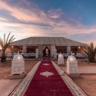 Wonderful luxury camp in the desert of Merzouga, among the golden dunes of Erg Chebbi. An exclusive experience in the heart of the Moroccan Sahara.