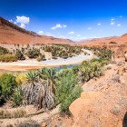 Panoramic view of the Ziz Valley in Morocco, with palm groves, green oases and the High Atlas mountains creating one of North Africa’s most fascinating landscapes.