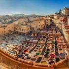 The ancient tanneries of Fez color the medina with traditional vats, intense scents and one of Morocco’s most iconic views.