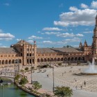 In the heart of Seville, Plaza de España captivates with elegant bridges, scenic canals and majestic architecture showcasing the authentic spirit of Andalusia.