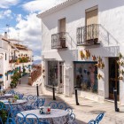 A charming corner of Mijas welcomes visitors with whitewashed houses, wrought-iron balconies and outdoor cafés, reflecting the authentic spirit of the Costa del Sol.