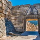 The famous Lion Gate, the monumental entrance to the citadel of Mycenae, is the symbol of the Mycenaean civilization and one of the oldest examples of monumental sculpture in Europe.
