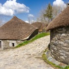 The distinctive pallozas of O Cebreiro, with their traditional thatched roofs, reflect the ancient Celtic heritage of the first Galician village on the Camino de Santiago.
