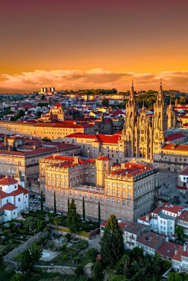 The Cathedral of Santiago de Compostela dominates the heart of the city with its magnificent Baroque façade. For centuries, it has welcomed pilgrims from across Europe and remains the ultimate symbol of the Camino de Santiago.