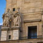 The statues of the biblical kings Jehoshaphat, Hezekiah and David adorn the Basilica of the Royal Monastery of El Escorial, symbolising faith and the Spanish Renaissance.