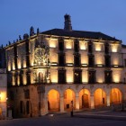 The Palacio de la Conquista dominates one side of Trujillo’s Plaza Mayor with its Renaissance façade, Plateresque corner balcony and the Pizarro family’s large carved coat of arms.