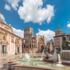 Plaza de la Virgen preserves Valencia’s historic heart: the Turia Fountain, the Basilica of the Virgin and the Cathedral create one of the city’s most evocative settings.