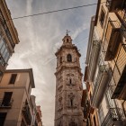 The Tower of Santa Catalina rises above Valencia’s historic buildings: this Baroque bell tower, completed in the 18th century, draws the eye along the city’s narrow streets.