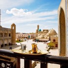 From the heart of Lyabi Hauz, the view embraces the madrasas, monumental portals and domes of historic Bukhara, a refined architectural setting shaped along the ancient Silk Road.