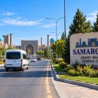 Samarkand welcomes visitors with its decorated architecture and echoes of the Silk Road, offering a first glimpse of the extraordinary sights awaiting the next day.