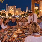 The day continues with dinner at a local restaurant, a chance to taste Uzbek cuisine and share the first impressions of your arrival in legendary Samarkand.