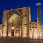 The visit begins at the Ulugbek Madrasa, the oldest in the Registan. Built in the 15th century, it was an important centre of learning associated with the ruler and astronomer Ulugbek