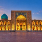 The route continues to the Tilla-Kori Madrasa, built in the 17th century to complete the Registan. The complex combined the functions of a madrasa and a mosque.