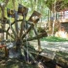 The large water wheel introduces visitors to the traditional process of making Samarkand paper, using techniques inspired by the craft that once made the city famous along the Silk Road.