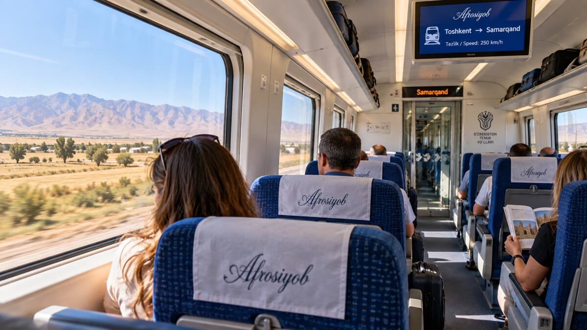 On Board the Afrosiyob to Samarkand